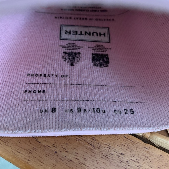 Girls Hunter Light Pink Pearl Iridescent Rain Boots Toddler 9 - Picture 3 of 7